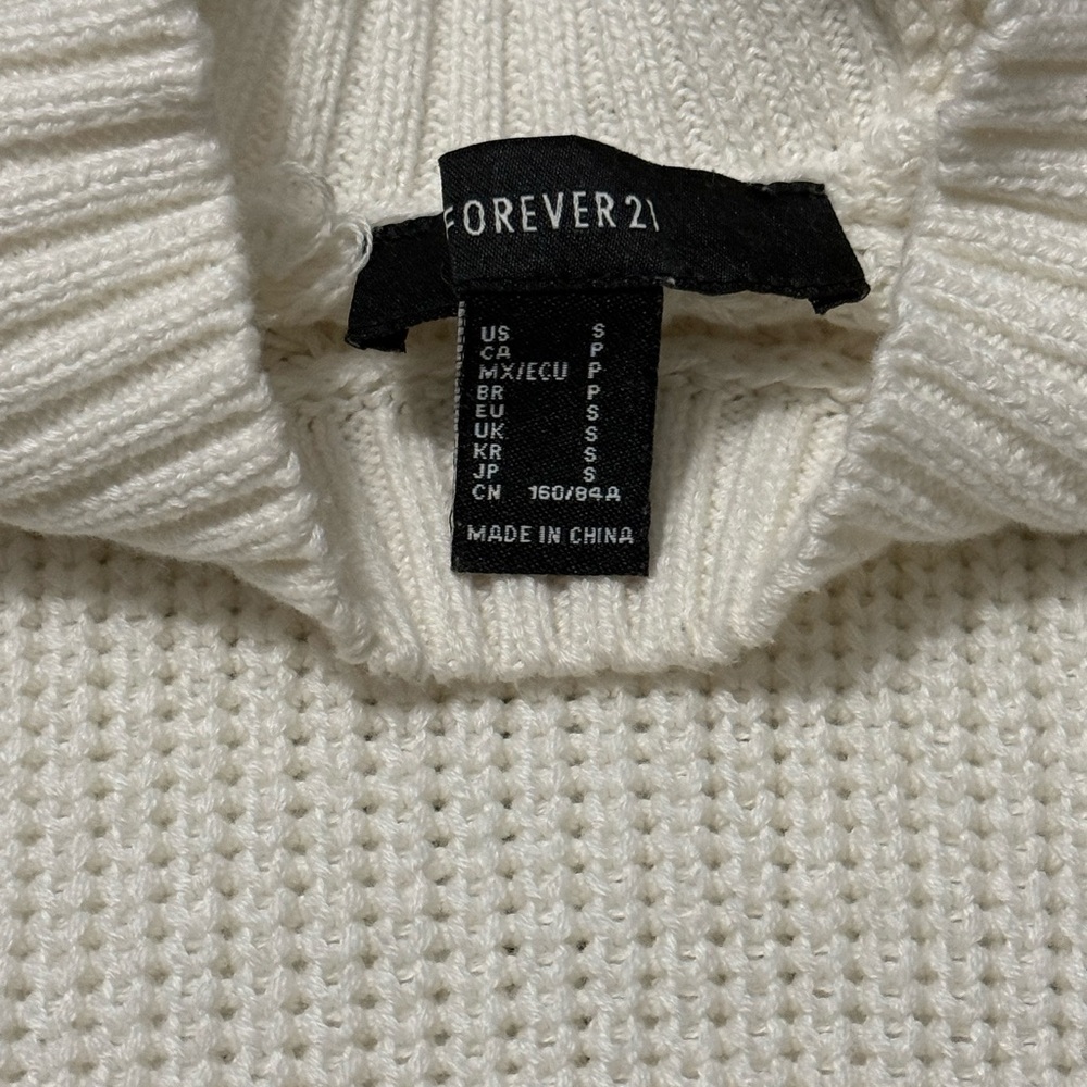 Forever 21 Cold-Shoulder Knit Sweater - Picture 2 of 2
